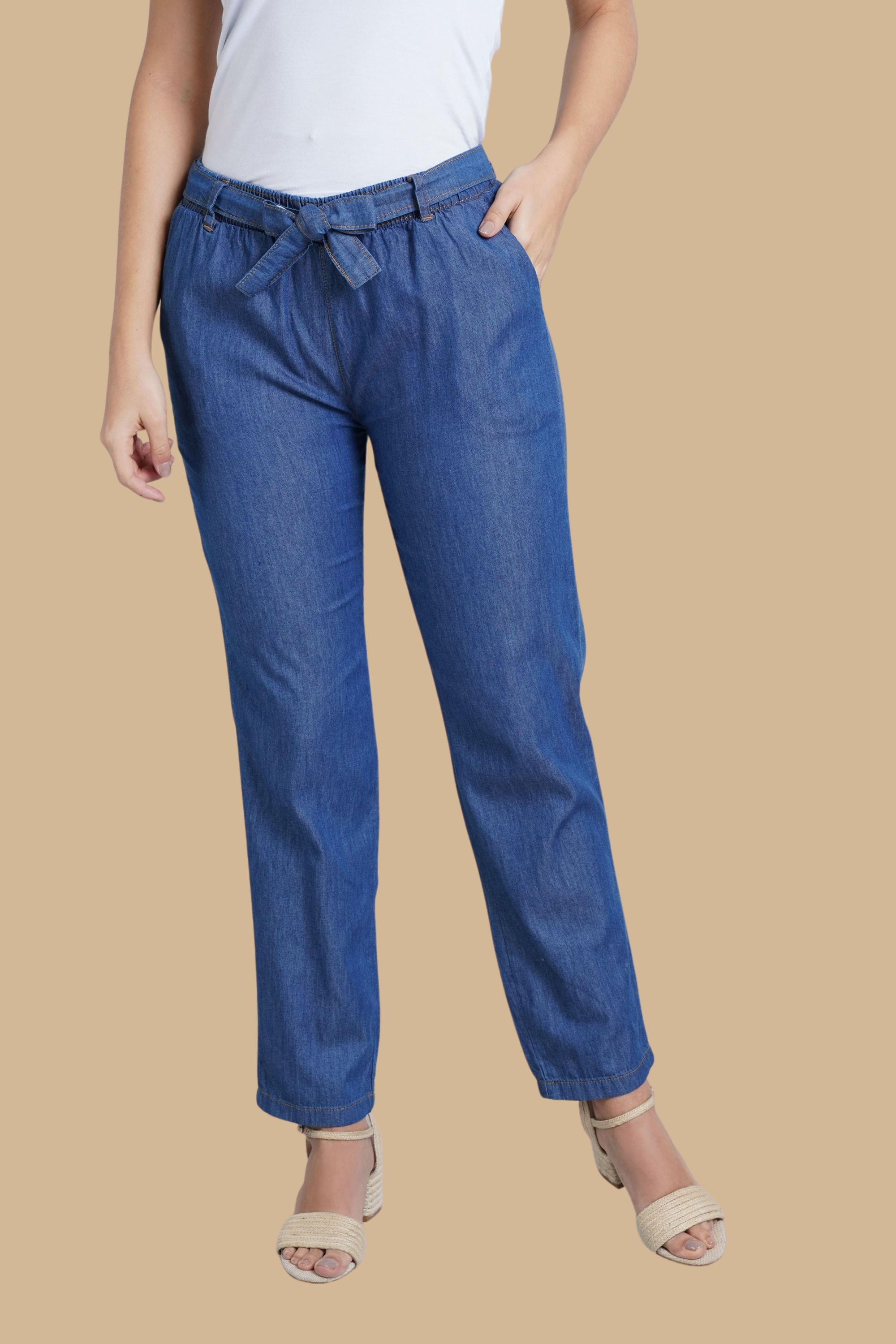 Pantalones en chambray online para dama